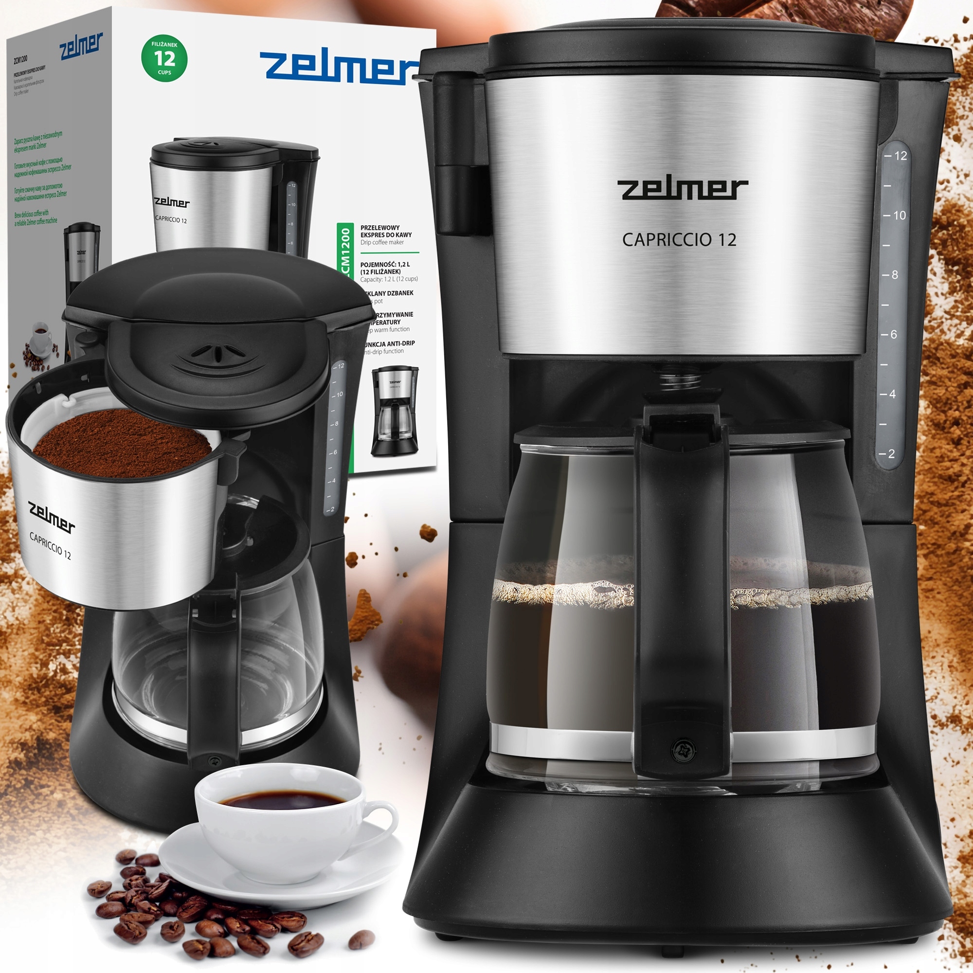 Ekspres przelewowy Zelmer ZCM 1200 680W 1,2l – Idealny do Twojej kuchni