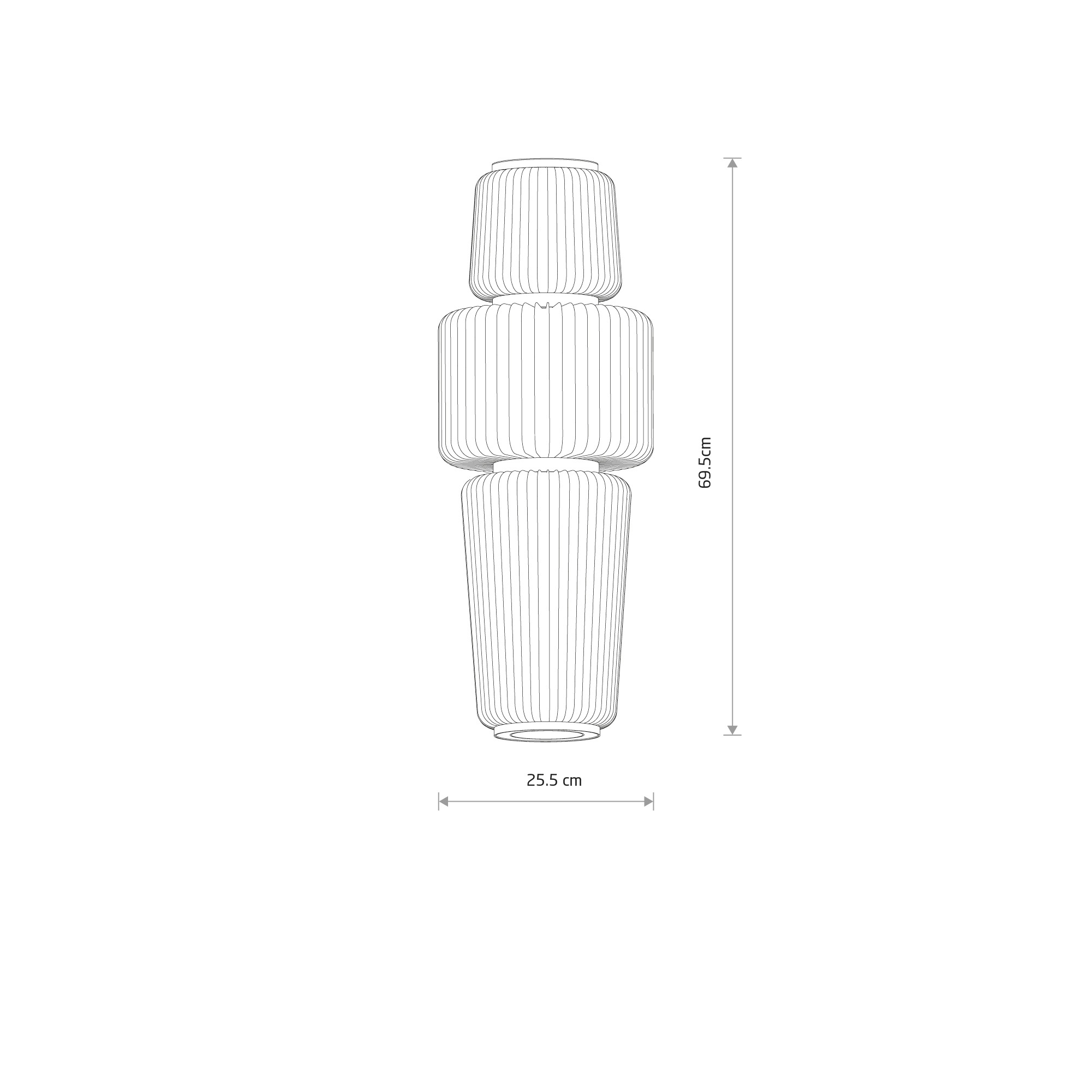 Wymiary klosza – Wysokość 69,5 cm i szerokość 25,5 cm