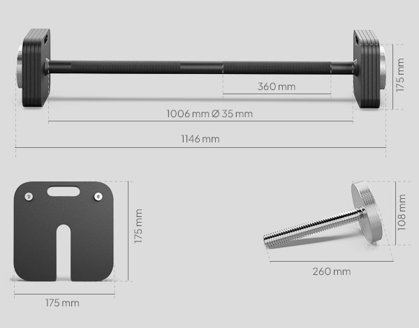 ZIPRO Sztanga SQUARE 26,5 kg