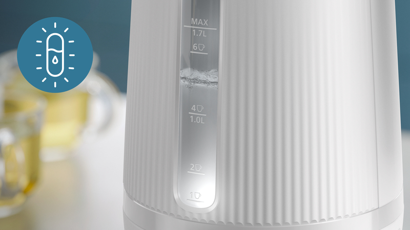 Podświetlana skala poziomu wody – Łatwe kontrolowanie ilości wody