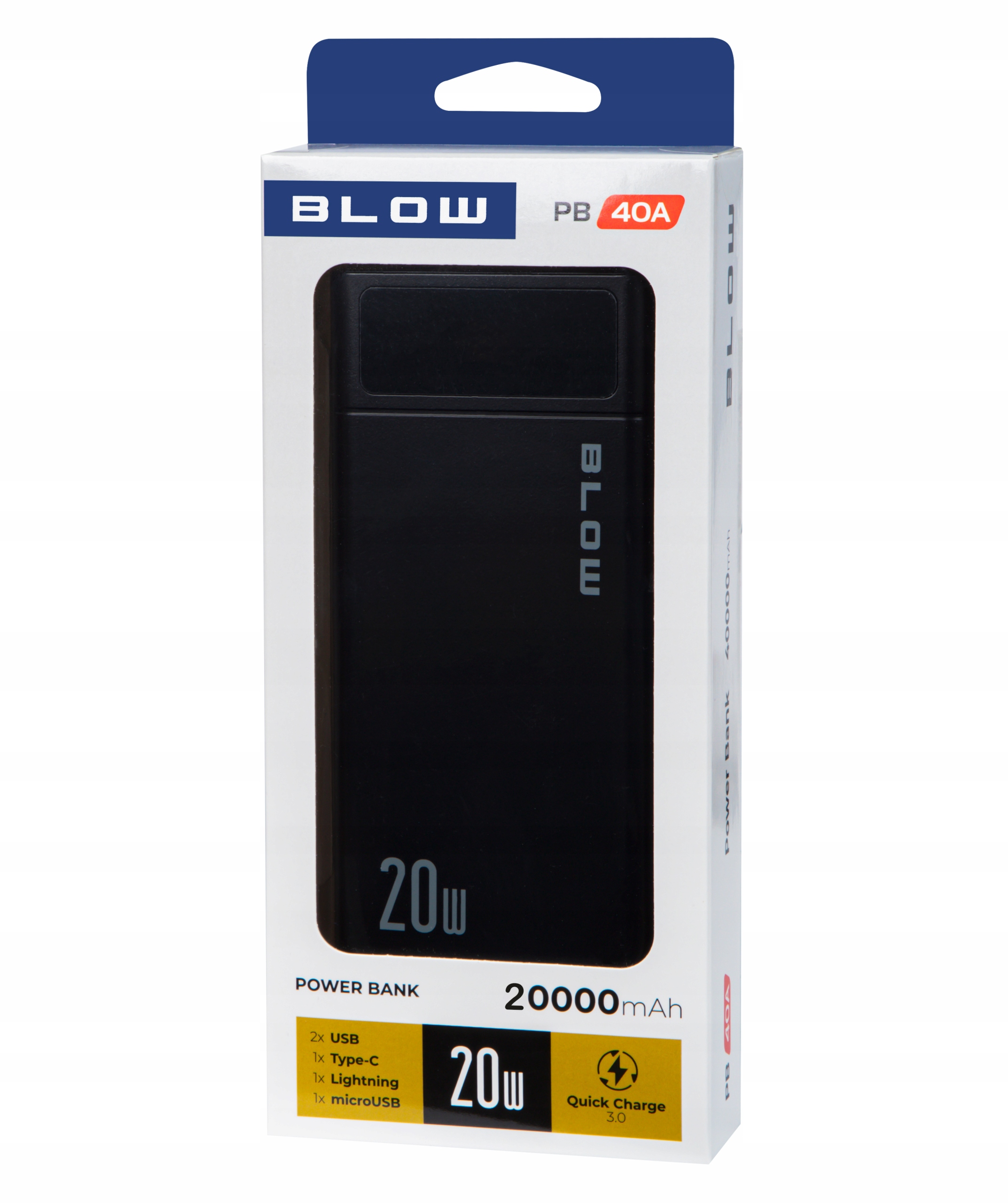 Wysoka pojemność akumulatora 20000 mAh – Długotrwałe ładowanie