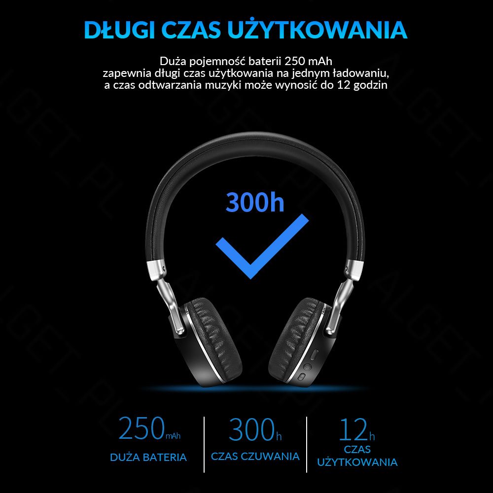 ROCK SPACE S9 Bezprzewodowe słuchawki nauszne HiFi