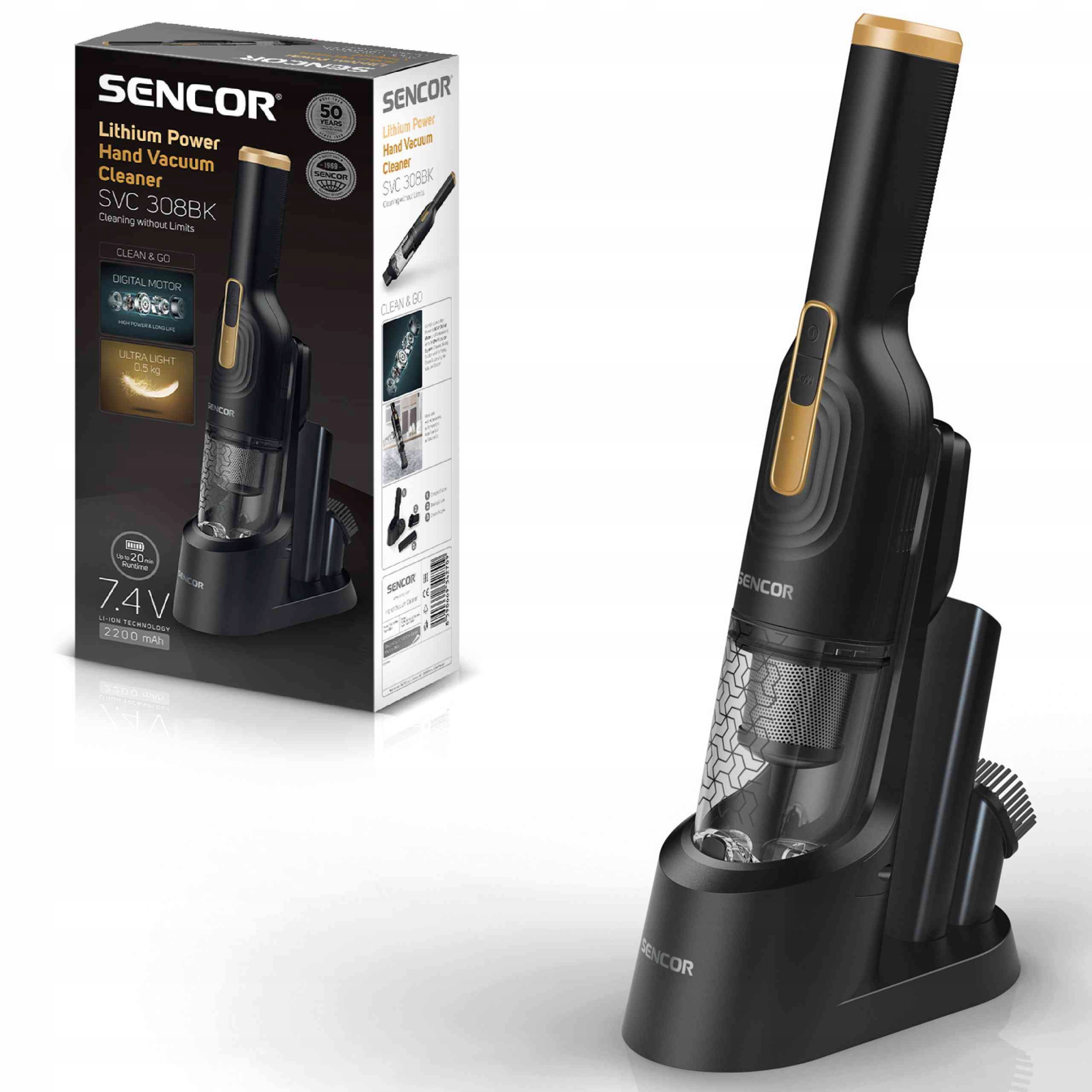 Odkurzacz ręczny Sencor SVC 308BK – Wydajność i wygoda w sprzątaniu
