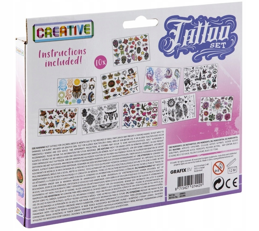 Wysoka jakość i różnorodność wzorów tatuaży