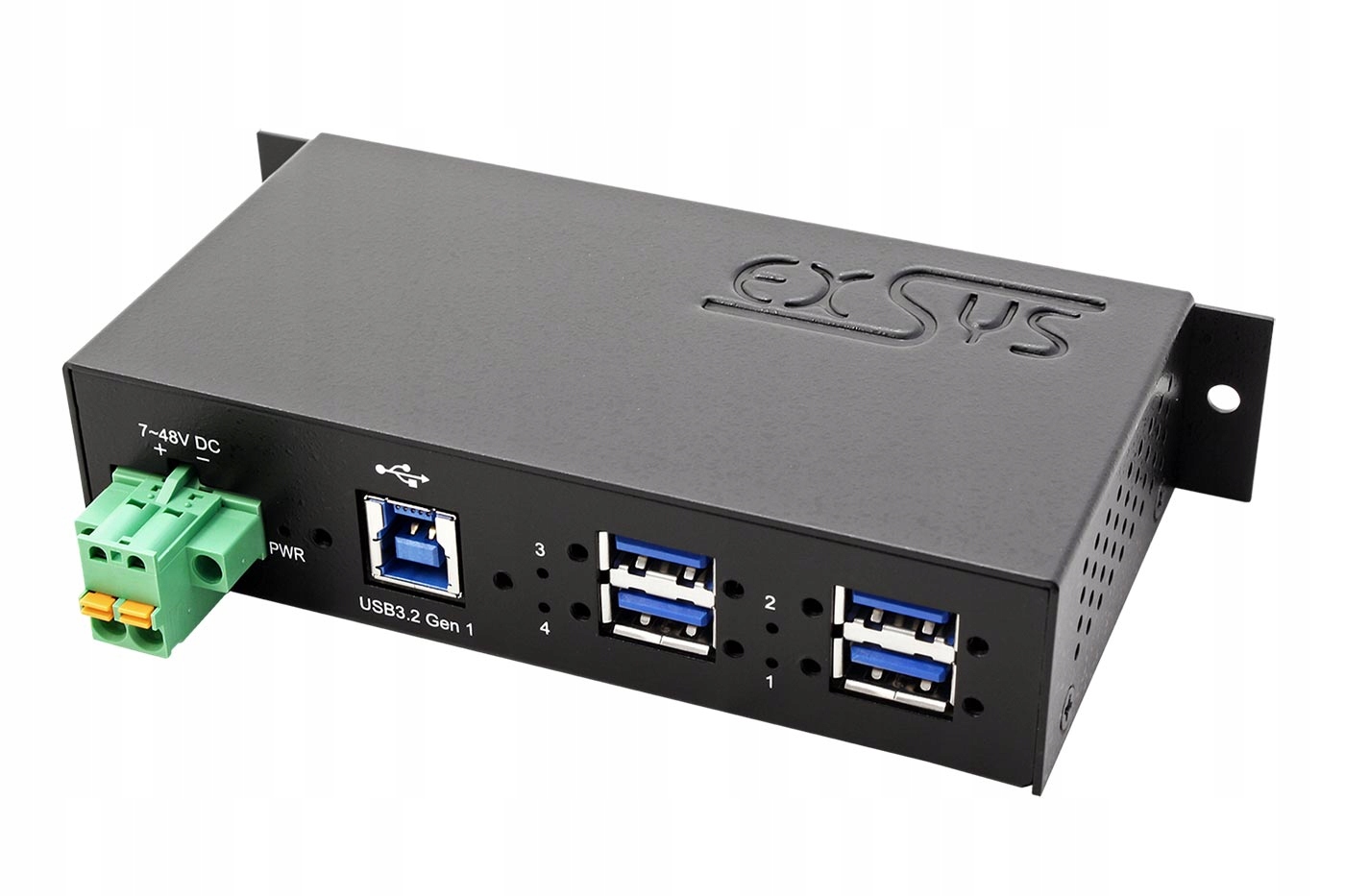 EX-1185HMVS-2 – Przemysłowy hub USB 3.2 Gen1 z ochroną przeciwprzepięciową