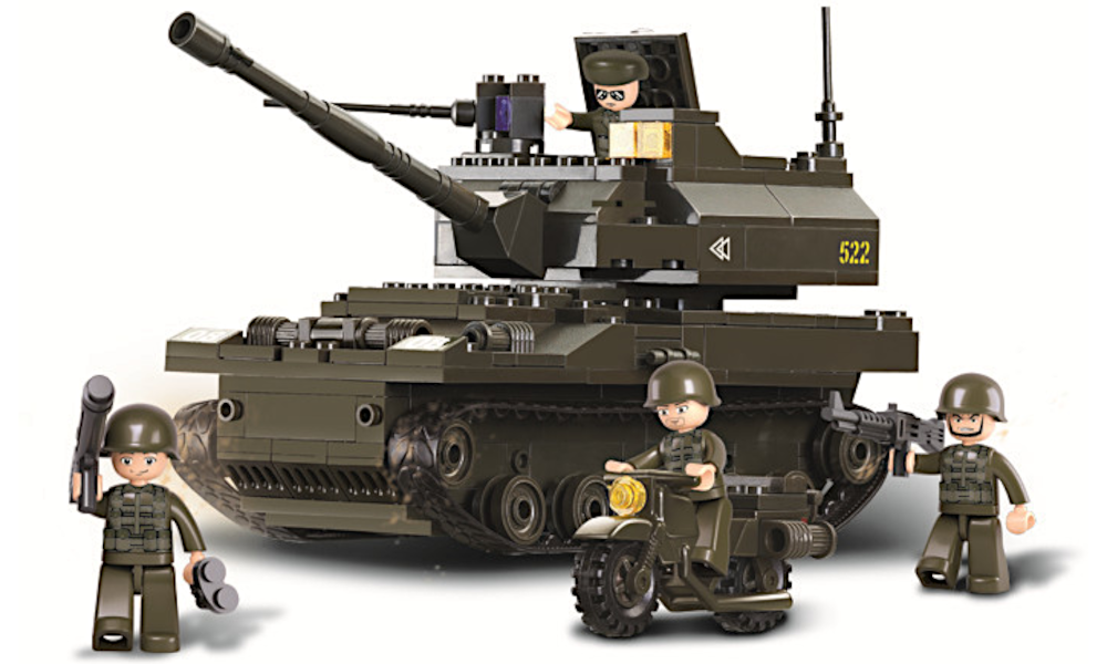 Klocki Czołg Armata Haubica Krab + Motor + Wojsko Tomdorix