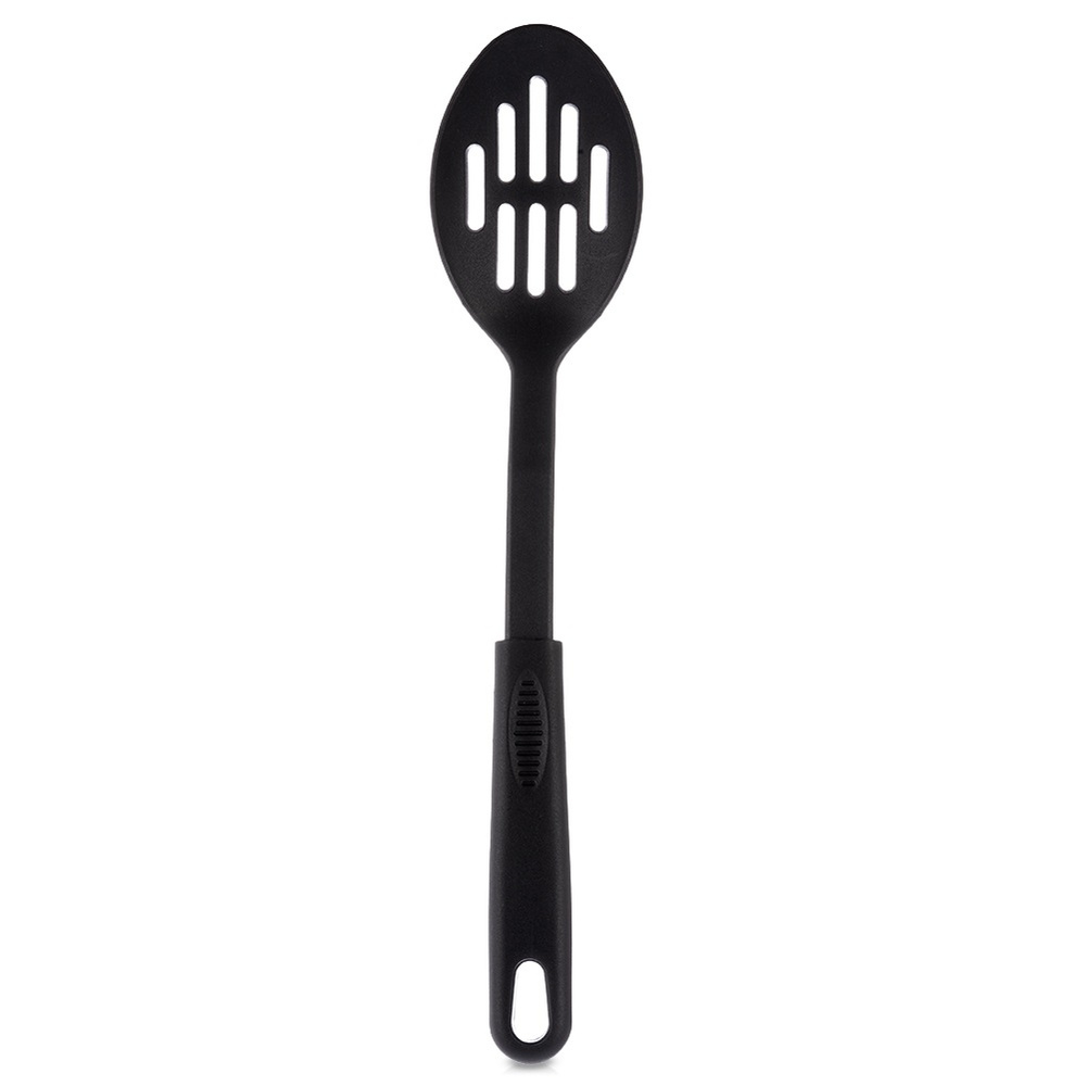 Łyżka cedzakowa czarna BLACKLINE 30,5 cm – Idealny pomocnik w kuchni