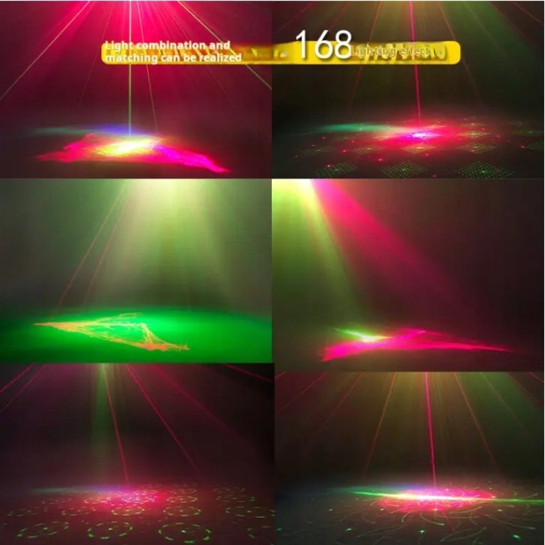 Fascynujące efekty świetlne dzięki zielonym* i czerwonym laserom*
