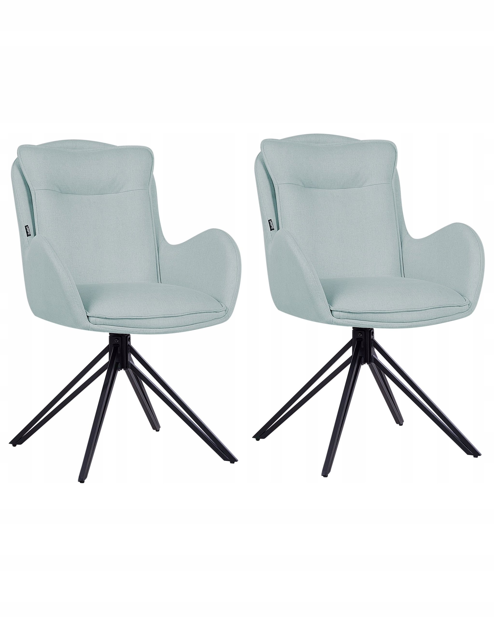Zestaw 2 krzeseł do jadalni Obrotowy AVELAR Miętowy – Elegancja i komfort w Twoim wnętrzu