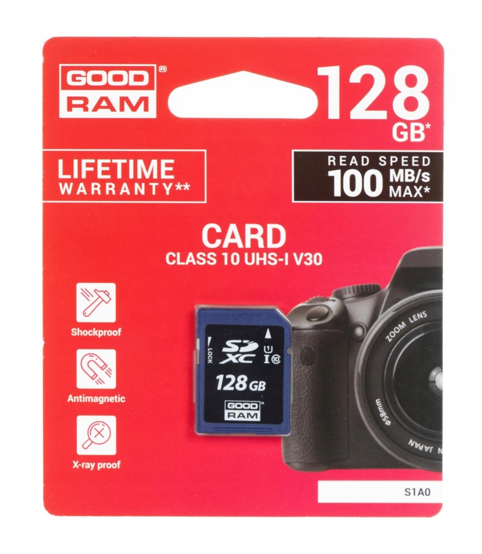 Karta SD GoodRam S1A0 SDXC 128 GB Class 10 UHS-I – Wydajność i niezawodność