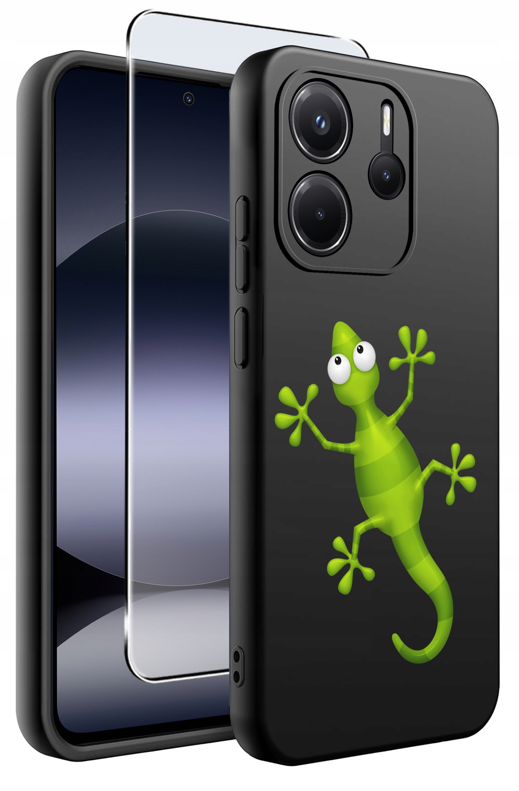 ETUI do Xiaomi Redmi Note 14 4G | WZORY | SILIKONOWE MATT CASE + SZKŁO HARTOWANE 9H