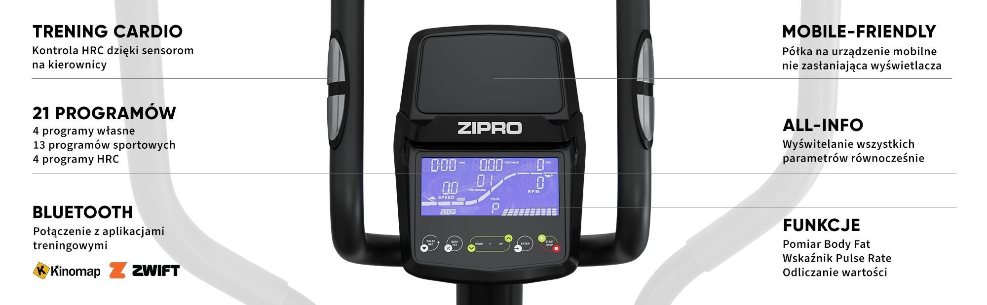 Orbitrek elektryczno-magnetyczny ZIPRO Wave