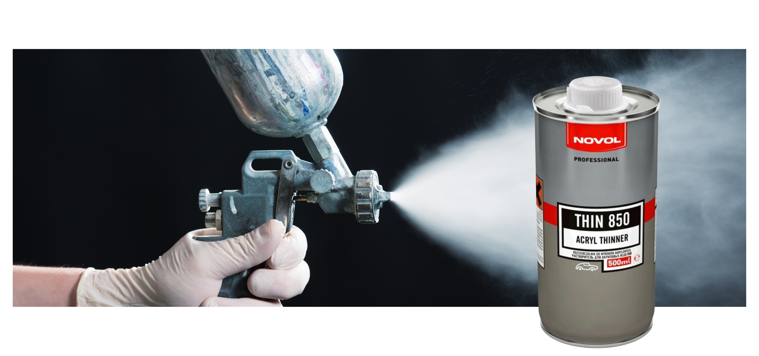 Sposób użycia rozcieńczalnika Novol 850