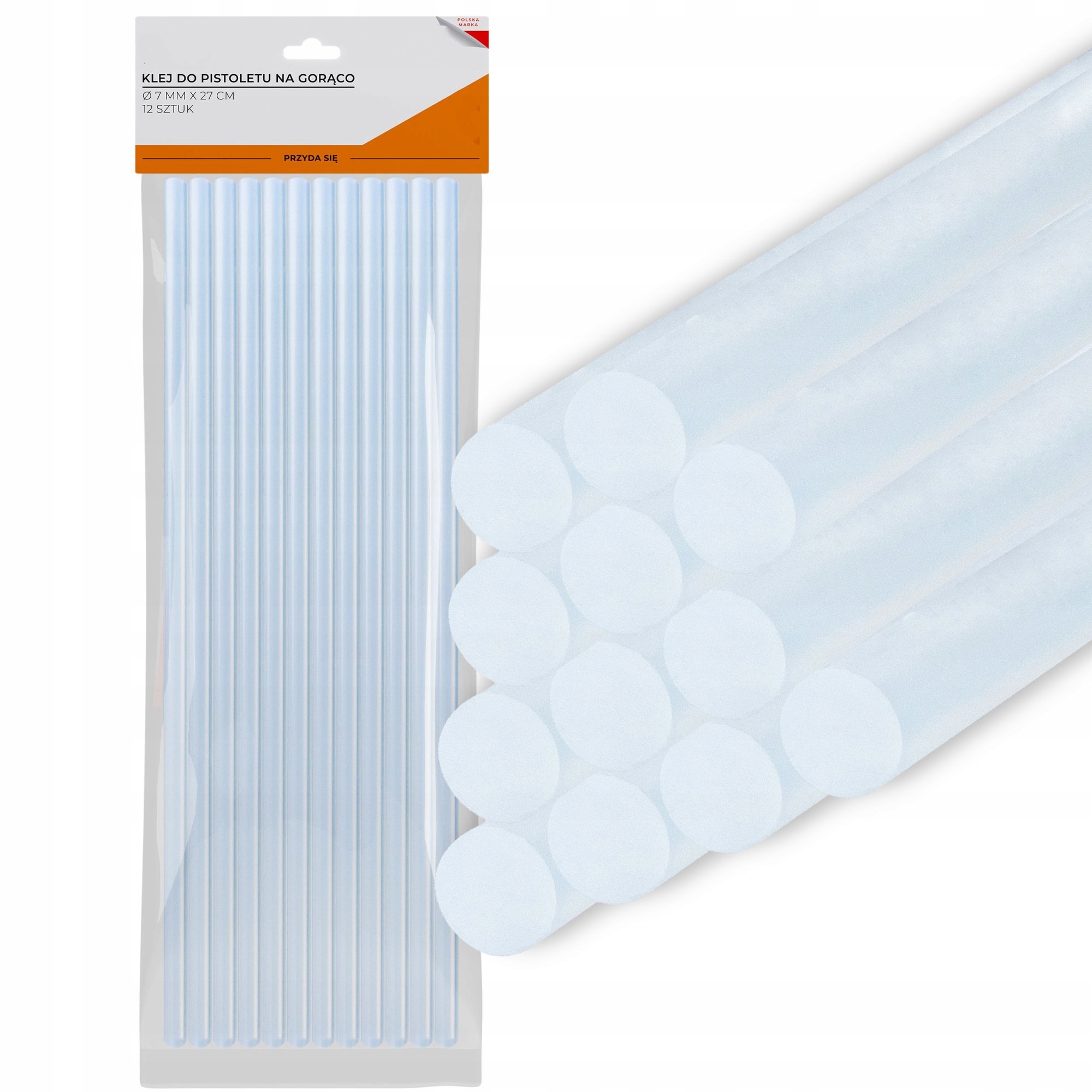 KLEJ DO PISTOLETU NA GORĄCO WKŁADY MOCNE KLEJOWE BEZBARWNE 12SZT 27CM 7MM – Idealne rozwiązanie do napraw i kreatywnych projektów