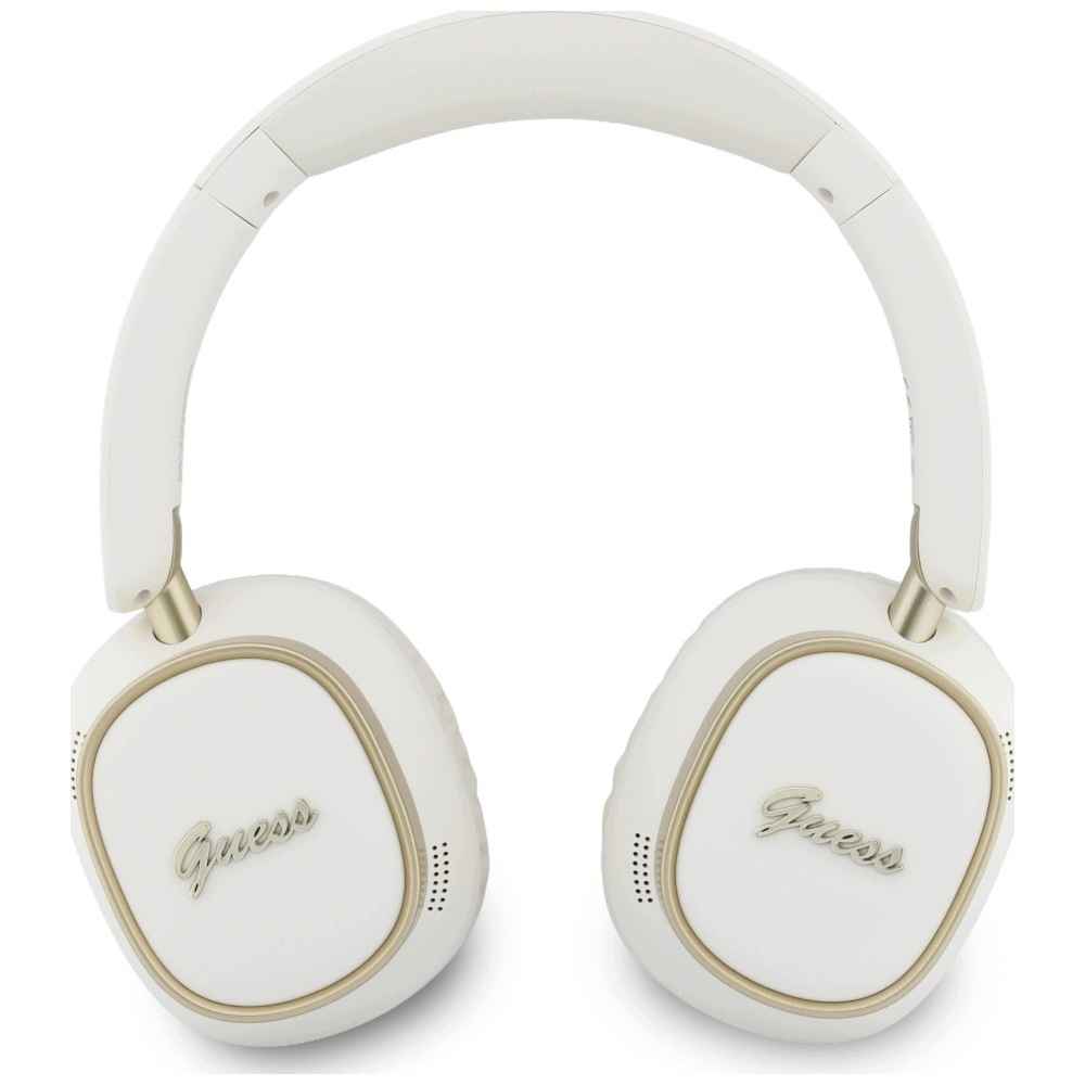 Słuchawki nauszne Bluetooth ENC Rectangle Metal Script biały – Nowoczesny styl i funkcjonalność