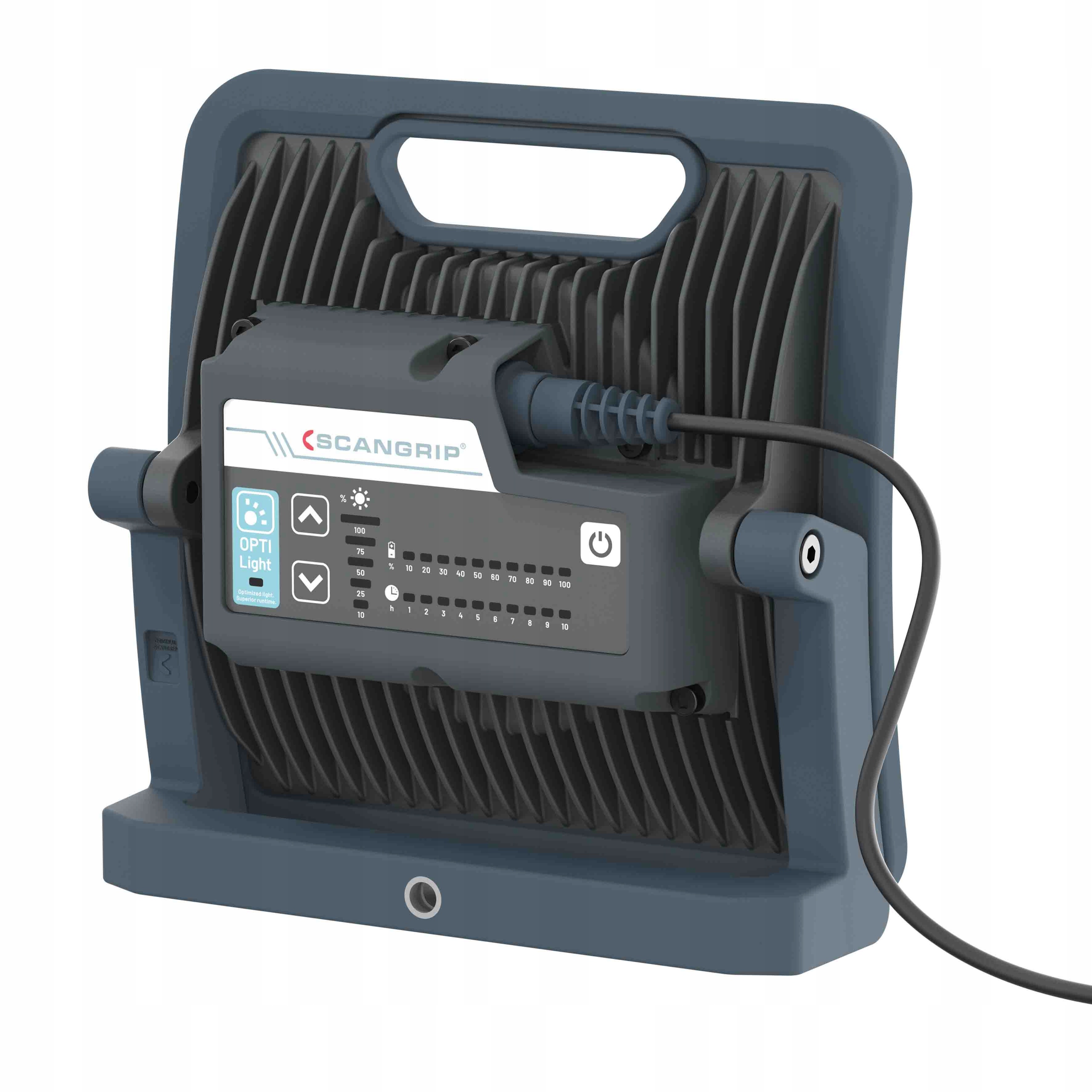 Wytrzymała akumulatorowo-sieciowa lampa robocza LED 6000 lm 37 W Scangrip NOVA 6 C+R – Idealne oświetlenie do pracy