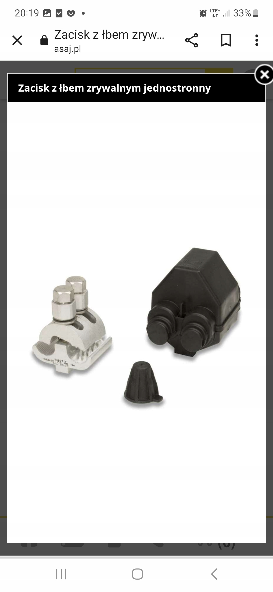 Ensto Zacisk z łbem zrywalnym jednostronny przebijający izolację Al 35-157 mm2 – Niezawodne połączenie w Twoim domu