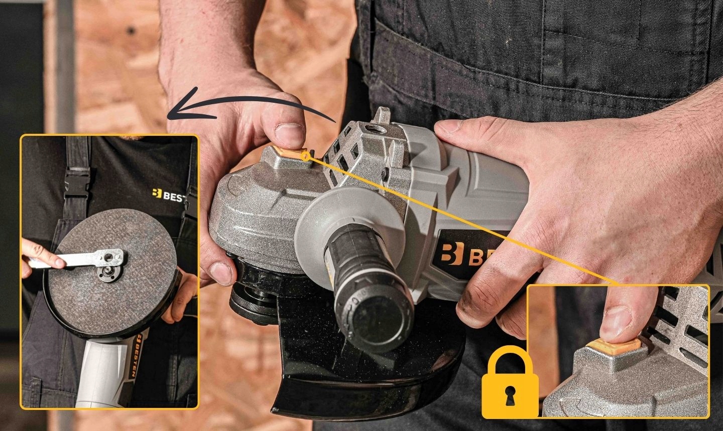 Zawartość zestawu szlifierki BESTEN BE-2930