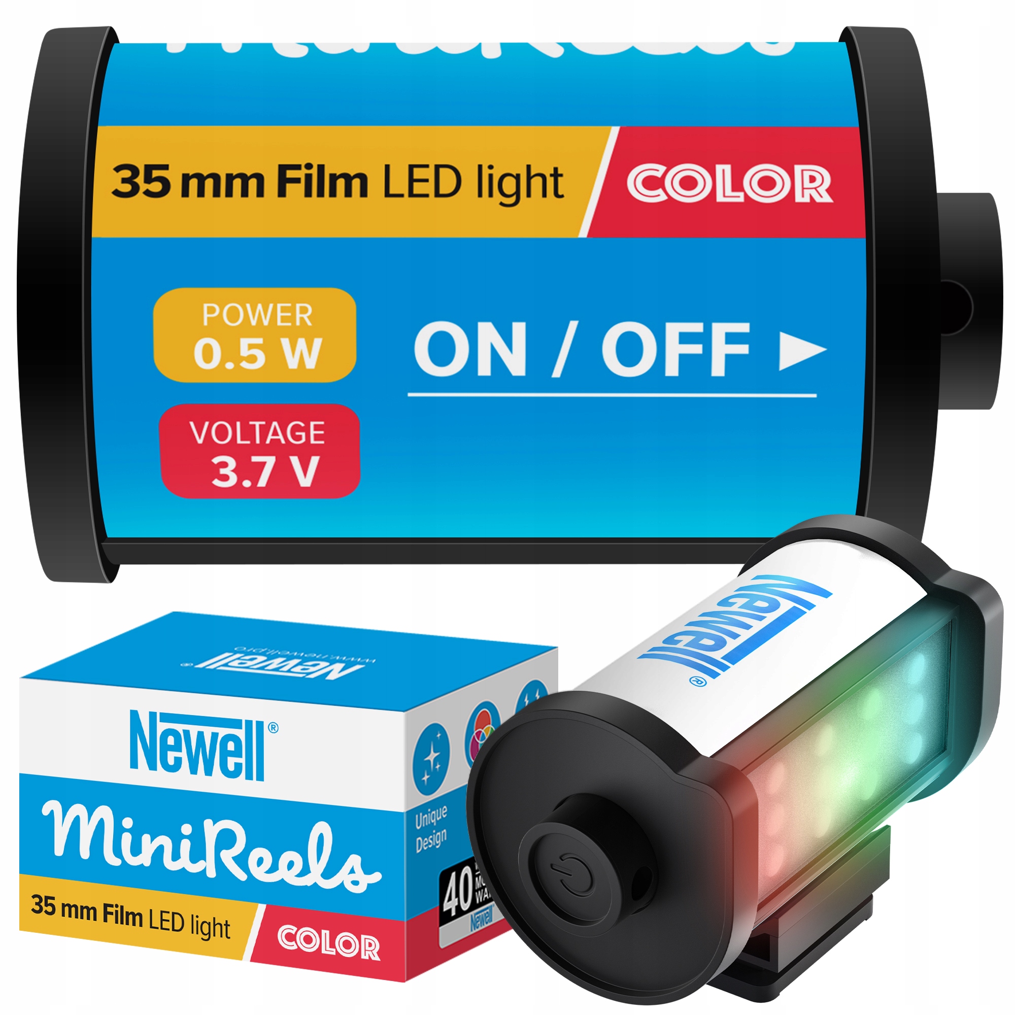 Lampka LED Newell RGB MiniReels – Kreatywne oświetlenie dla każdego fotografa