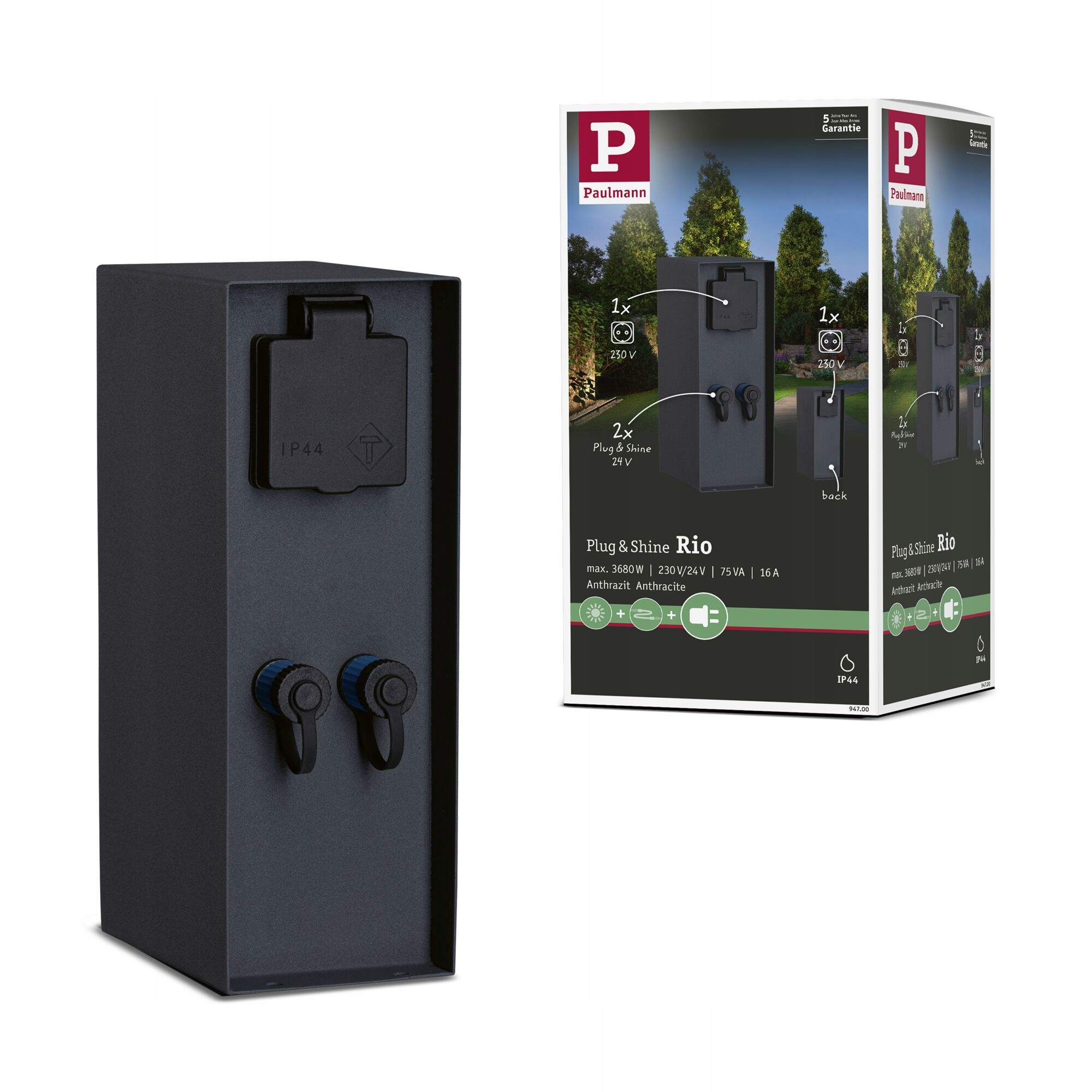 Wbudowany transformator Plug & Shine o mocy 75 VA