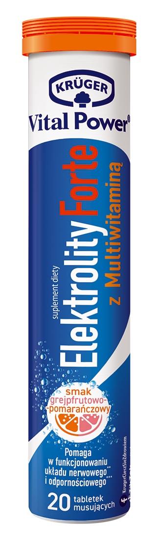 Krüger Vital Power Tabletki musujące elektrolity forte z multiwitaminą – Twoje wsparcie zdrowia