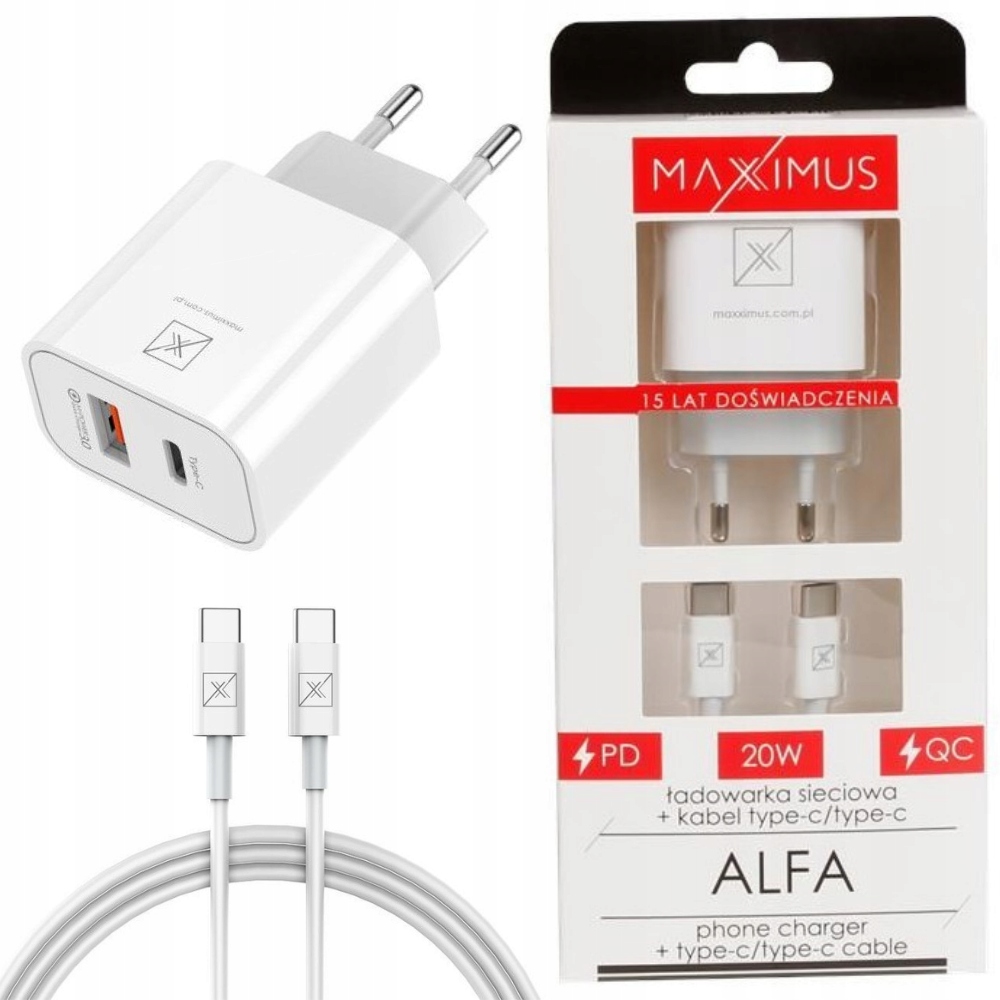 Dwa wyjścia USB – Ładowanie dwóch urządzeń jednocześnie