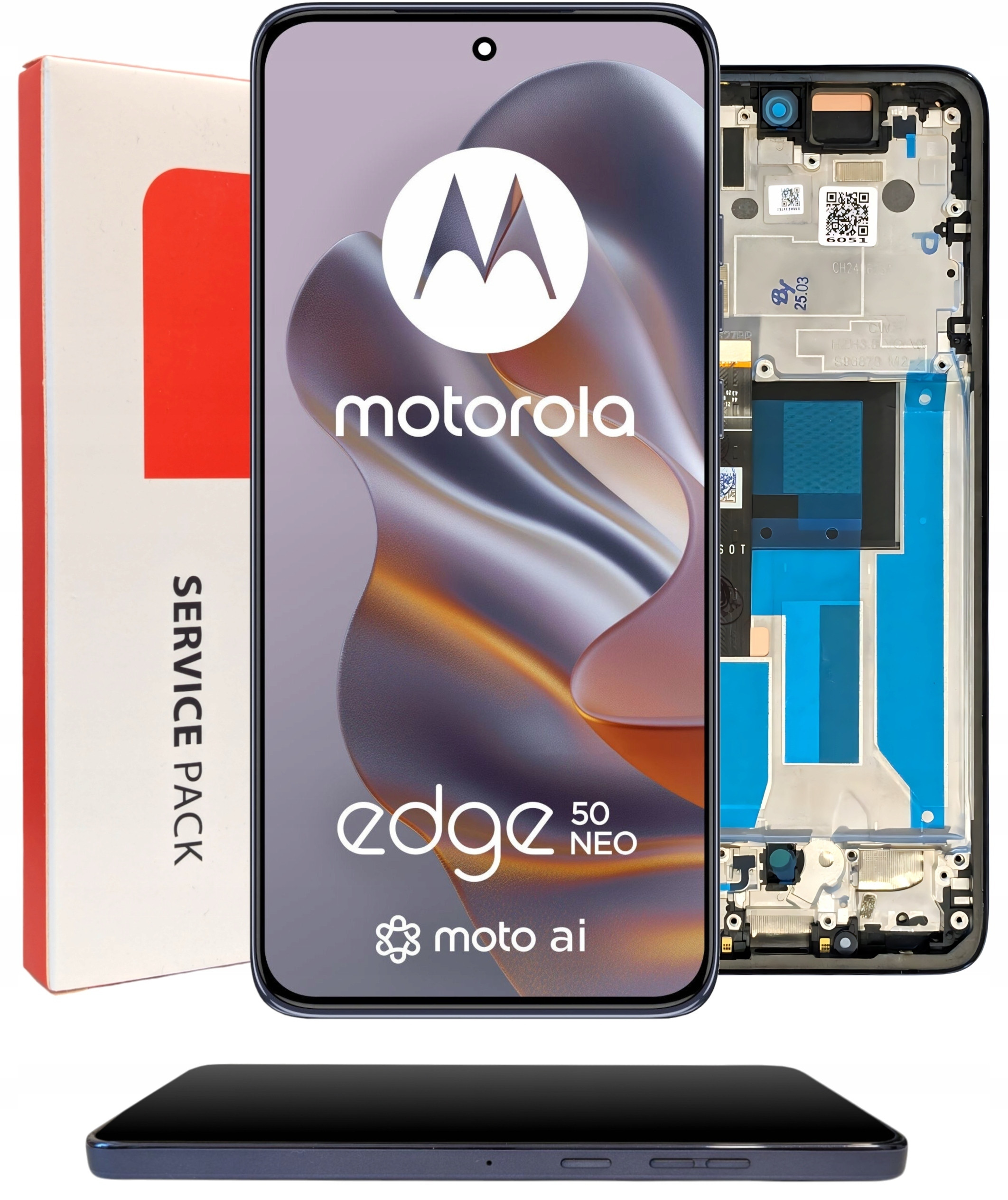 Wyświetlacz do Motorola Edge 50 Neo – Oryginalny ekran LCD Ramka Zila