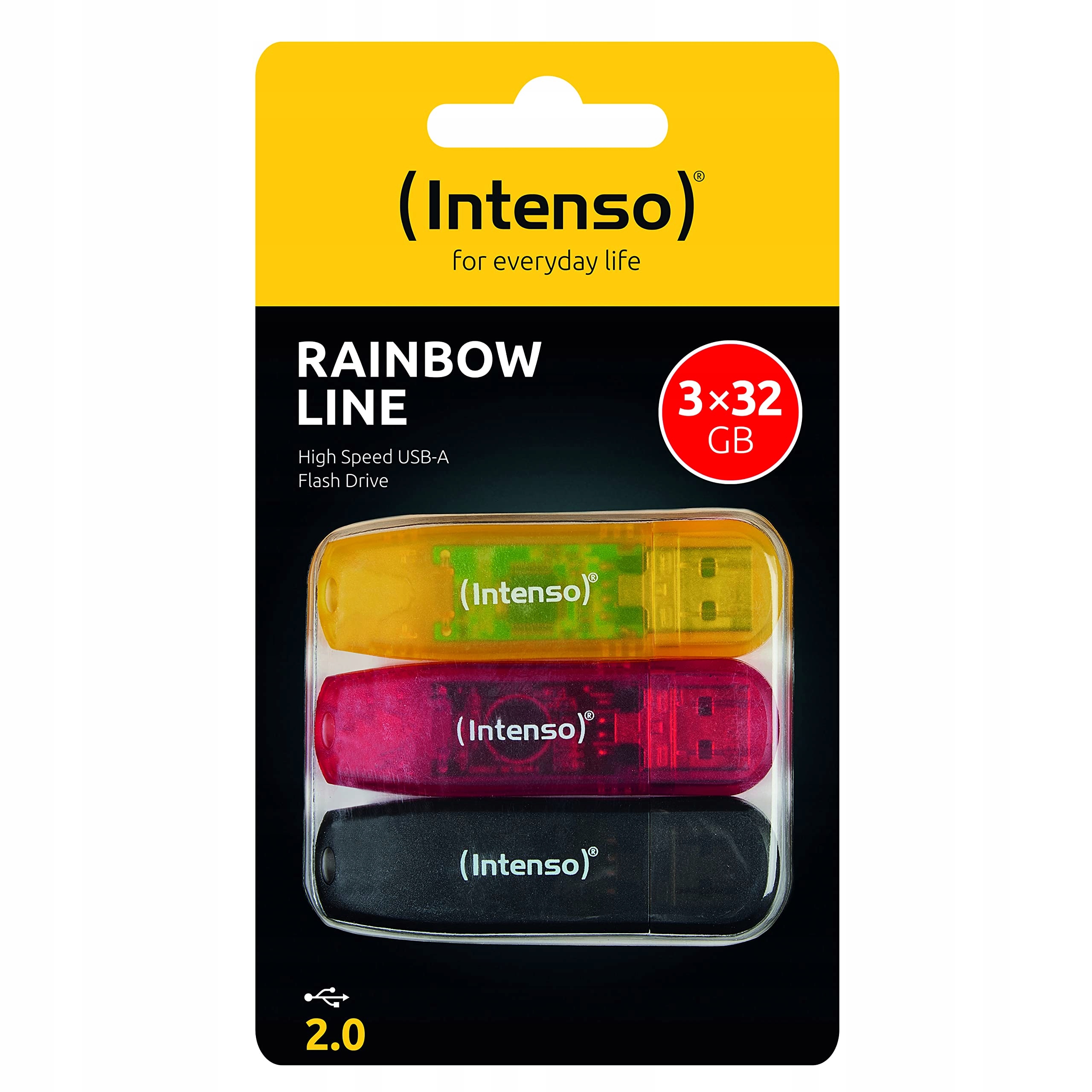 Pendrive Intenso USB Flash Drive 2.0 32GB Rainbow Line – Niezawodna pamięć w trzech kolorach