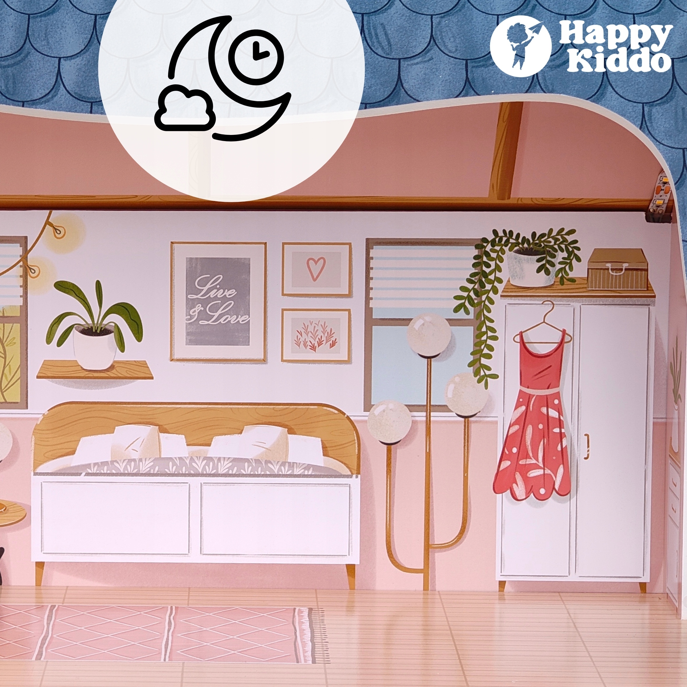 Drewniana konstrukcja z oświetleniem LED – Bezpieczna i stylowa