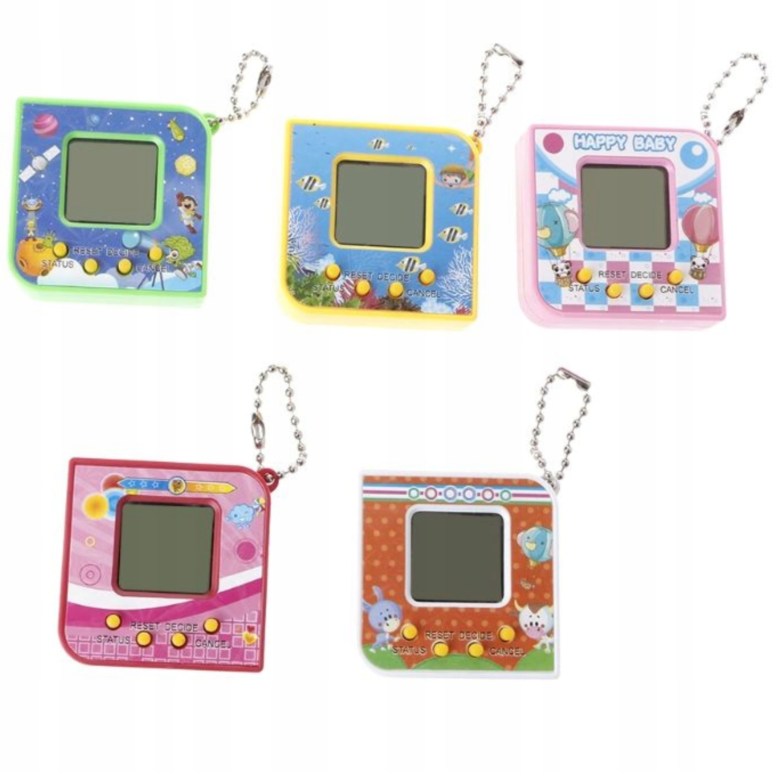 Różnorodność wzorów i kolorów Tamagotchi