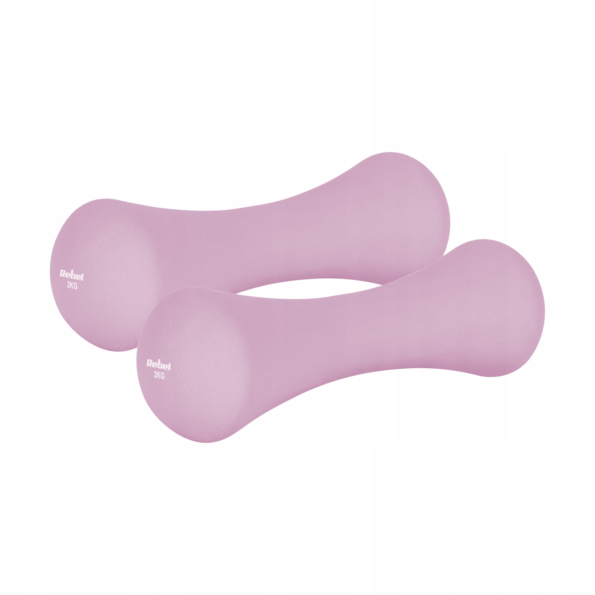 Hantelki żeliwne neoprenowe 2x2kg, REBEL ACTIVE – Idealne do treningu siłowego