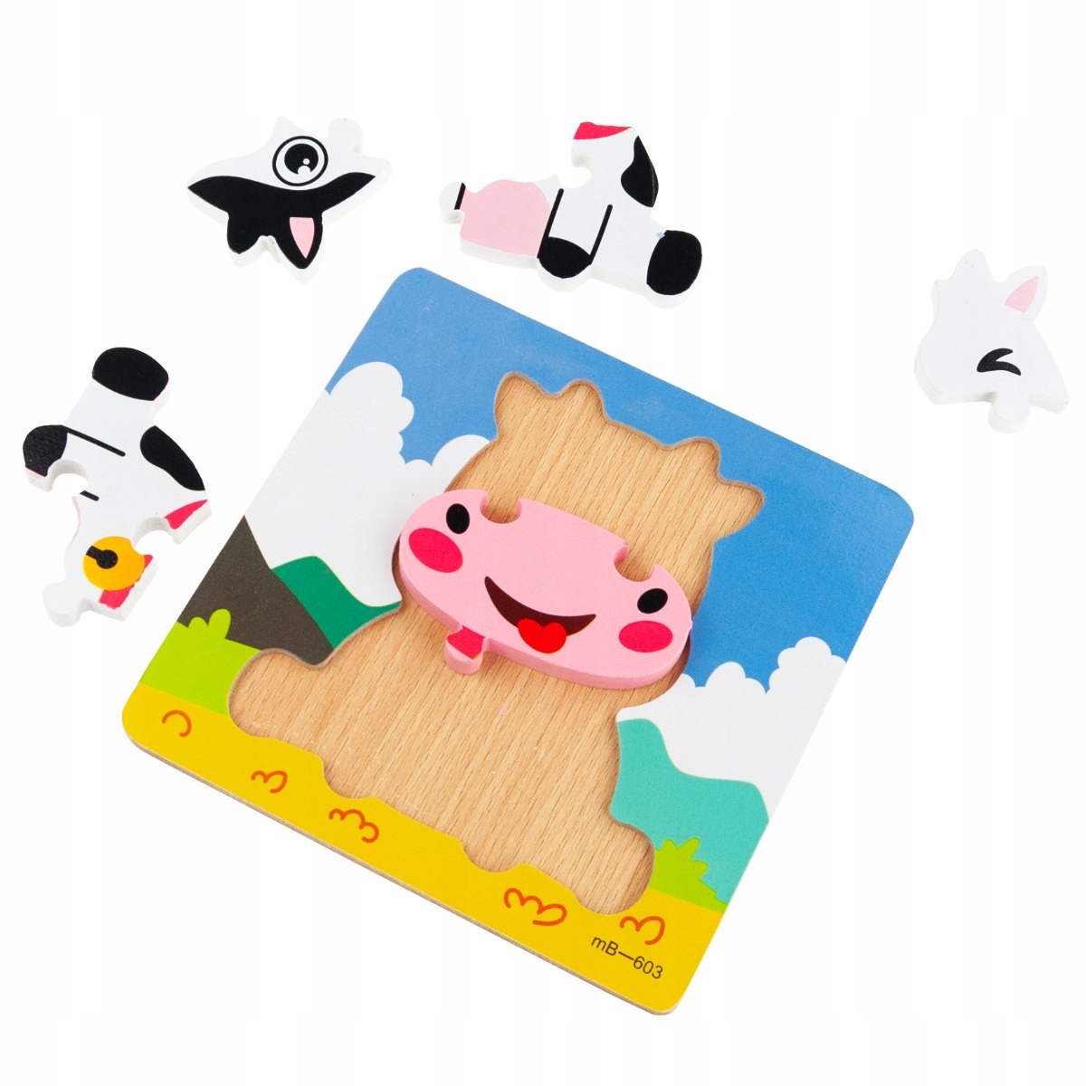 Wesoła krówka – Kolorowa i bezpieczna układanka