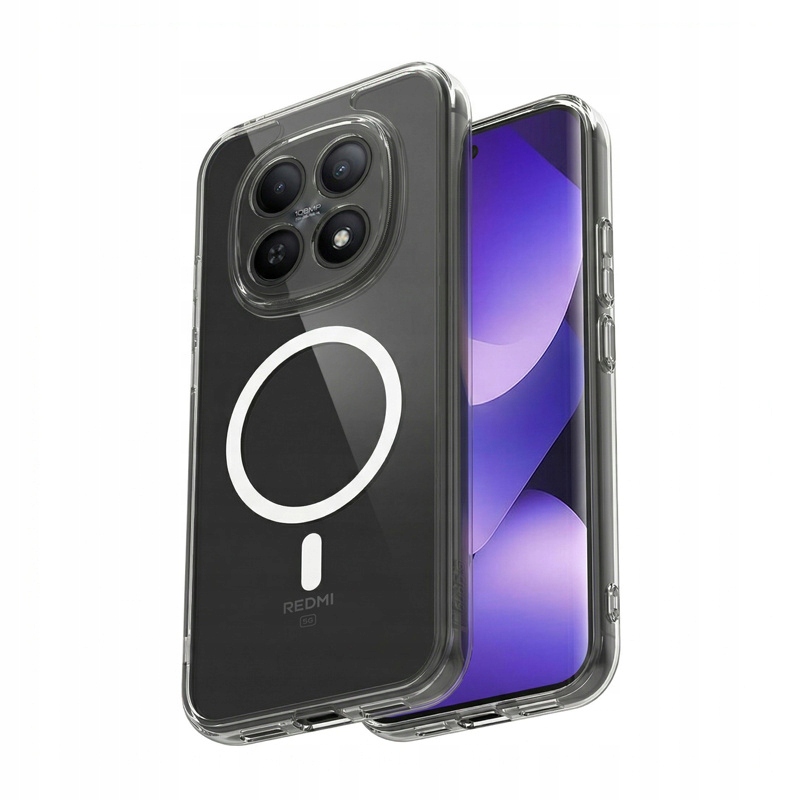 Crong Hybrid Clear Magnetic – Etui MagSafe do Xiaomi Redmi Note 15 Pro+