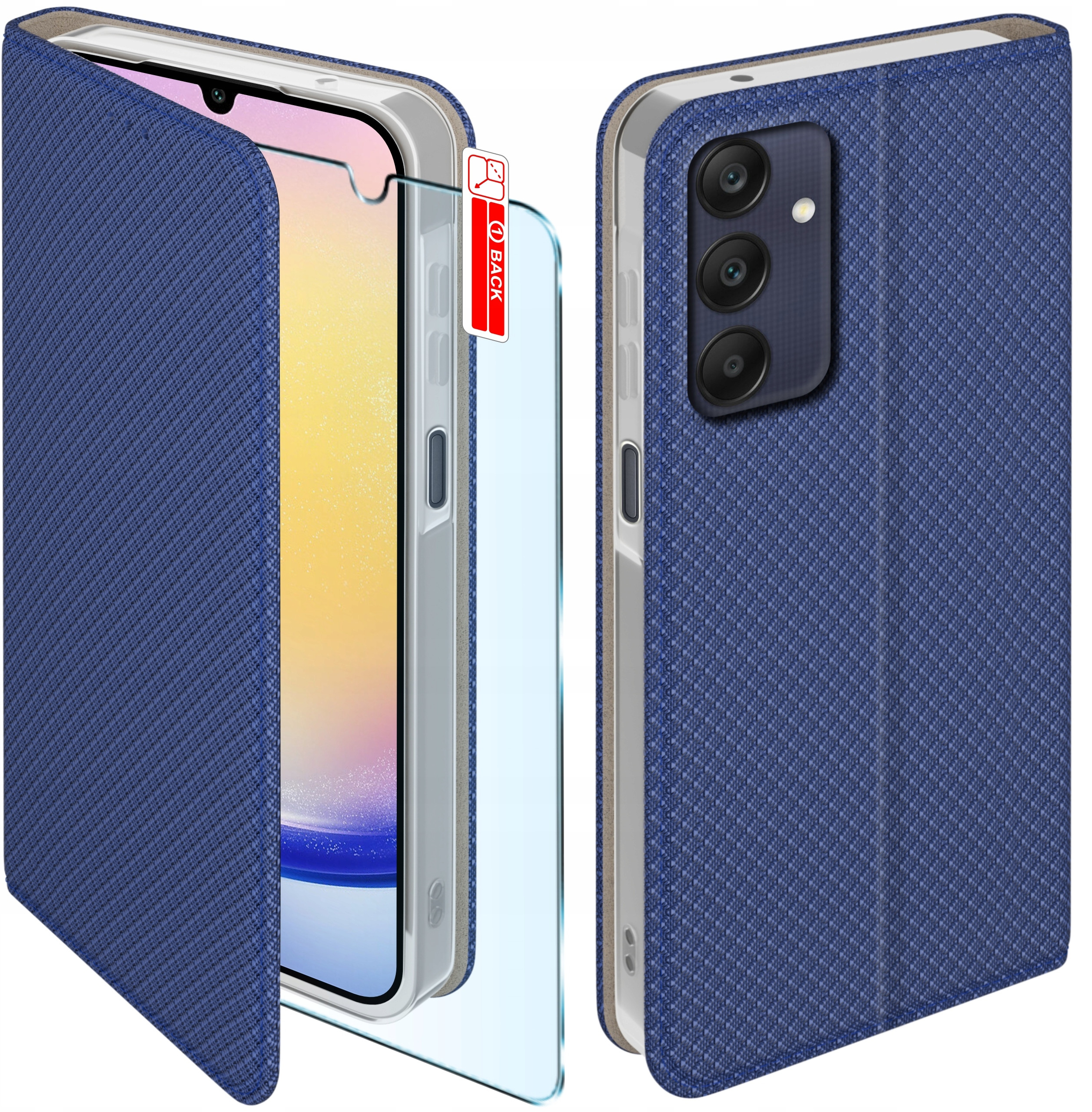 Etui do Samsung Galaxy A25 5G SMART MAGNET CASE PORTFEL + SZKŁO 9H – Ochrona i styl w jednym
