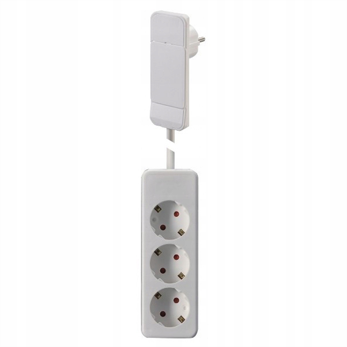 Płaskie złącze BACHMANN SmartPlug z 3 gniazdami z uziemieniem, białe, 1,6 m – Idealne rozwiązanie dla ograniczonej przestrzeni