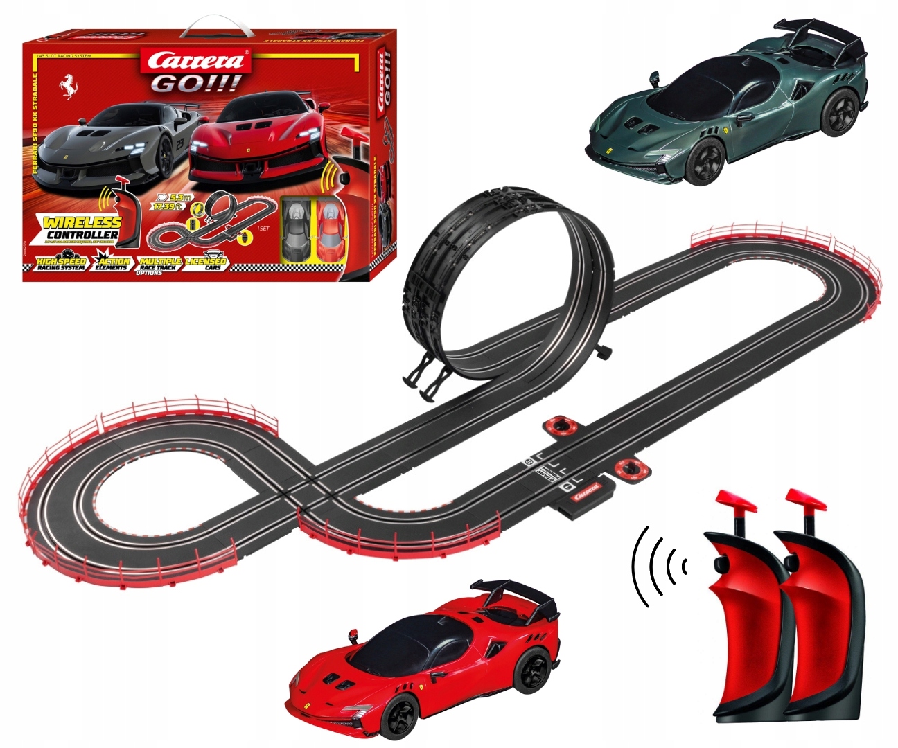 Dwa samochody Ferrari w zestawie – Rosso Corsa i Grigio Scuro