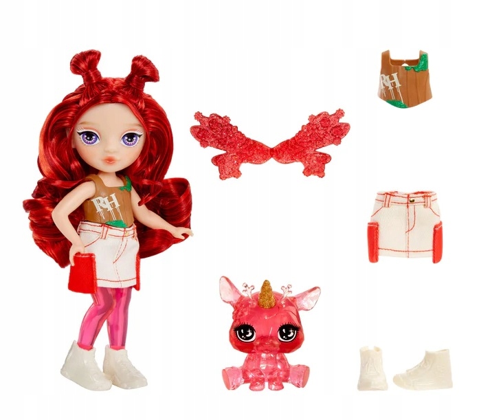 Modne ubrania: brązowa bluzeczka i beżowa mini spódniczka