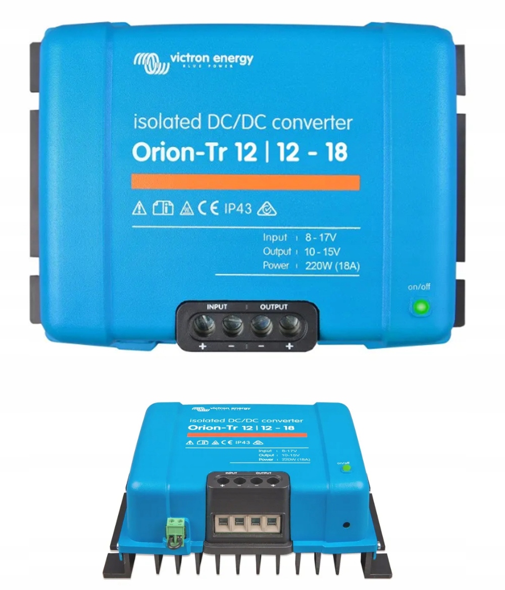 Przetwornica samochodowa Victron Energy Orion-Tr 12/12-18A 220 W – Niezawodne zasilanie dla Twojego pojazdu