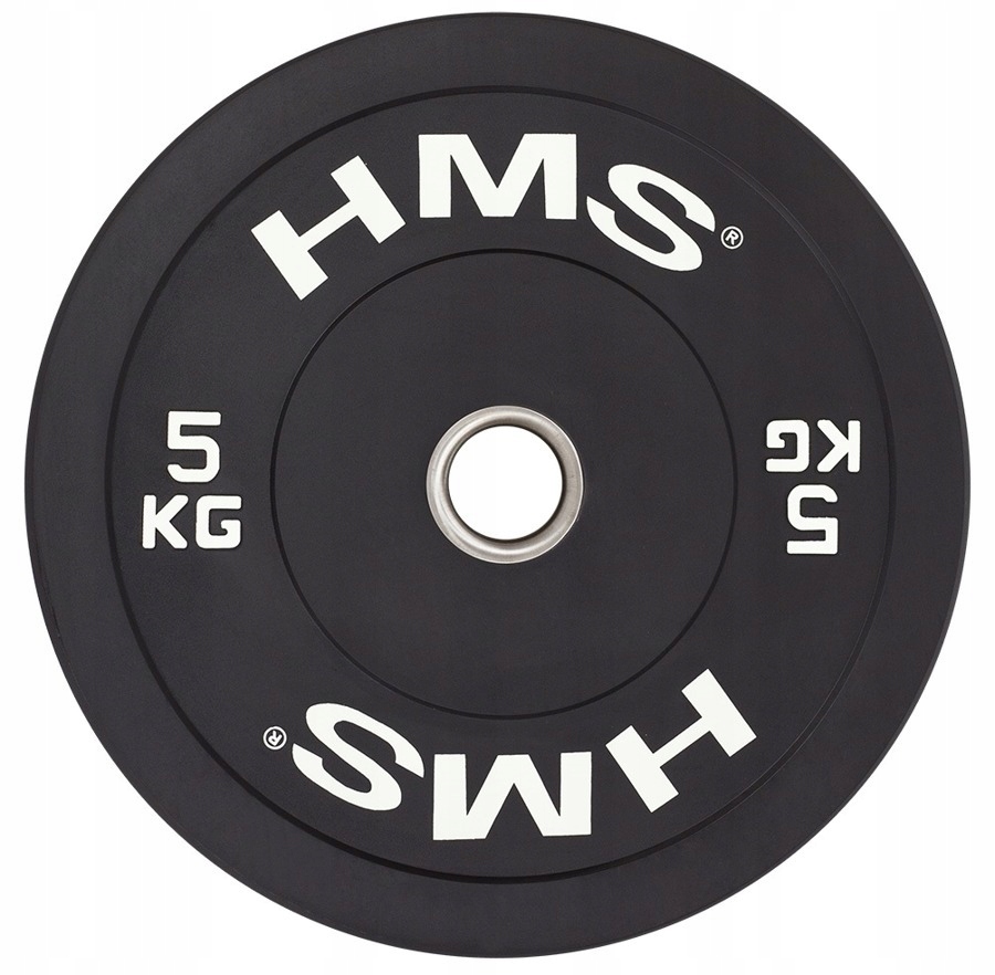 Talerz Olimpijski BBR5 Bumper 5 kg czarny – Idealne obciążenie do treningu