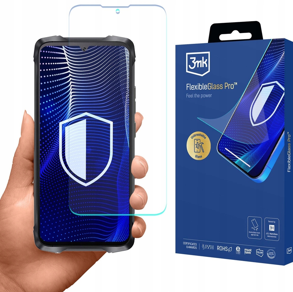 Cubot KingKong Power 3 – Szkło hybrydowe 3mk FlexibleGlass Pro