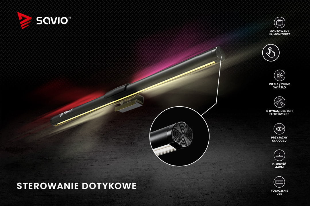 Lightbar LB-01. Cecha 2. Sterowanie dotykowe