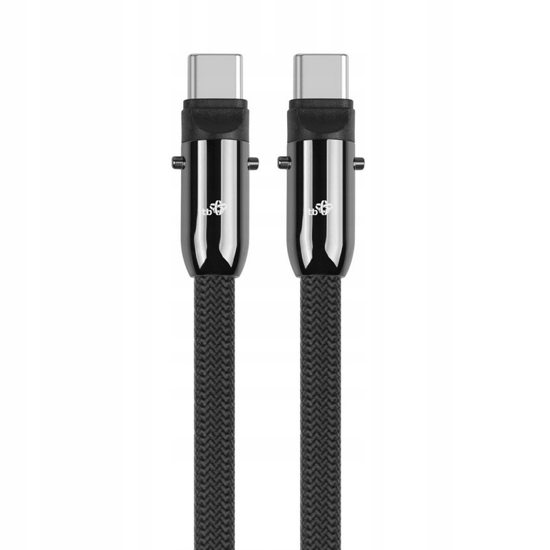 Kabel 2w1 USB C smycz 1m czarny – Idealne rozwiązanie do ładowania i transferu danych