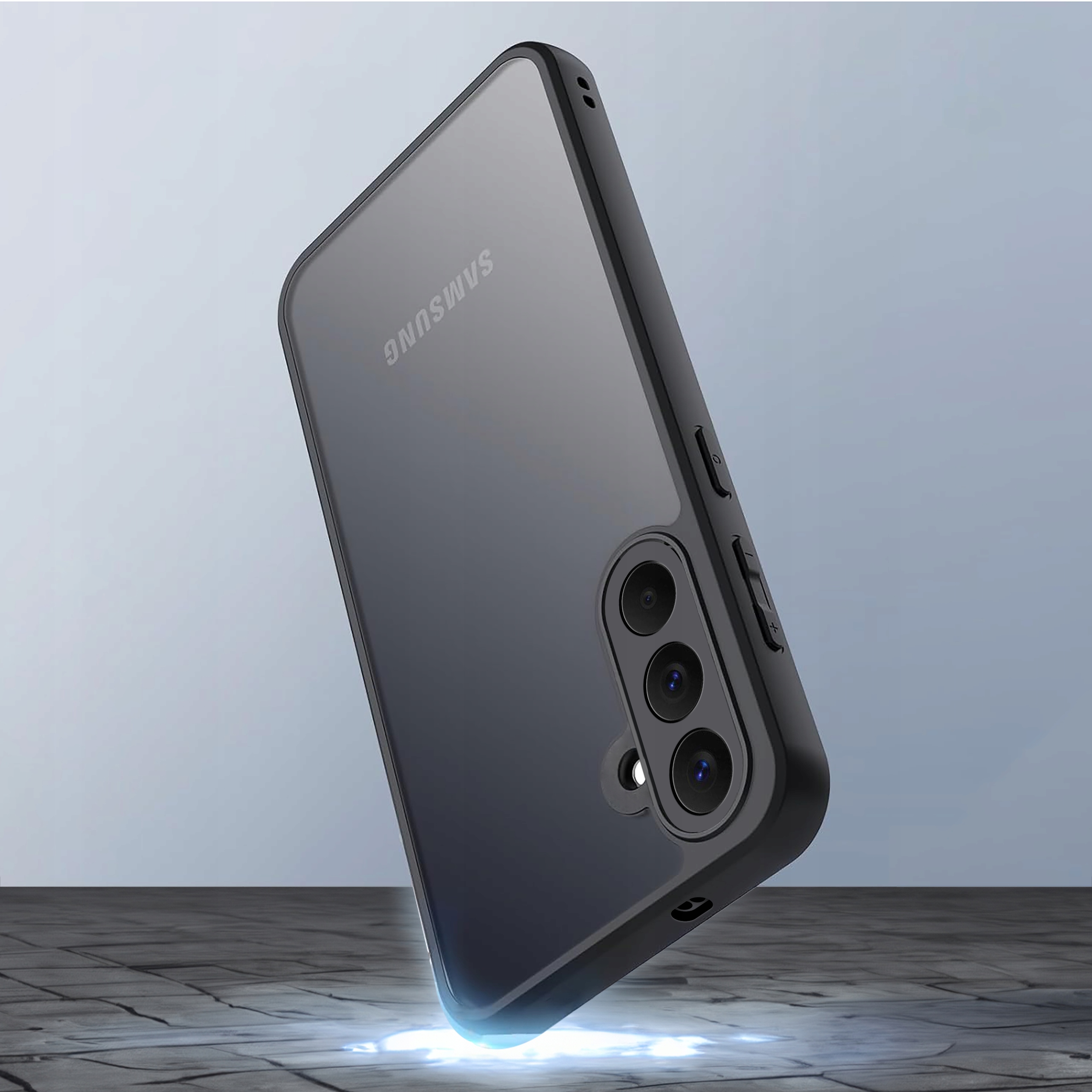 Etui do Samsung A57 5G – Wzmocniona ochrona w matowym czarnym wykończeniu