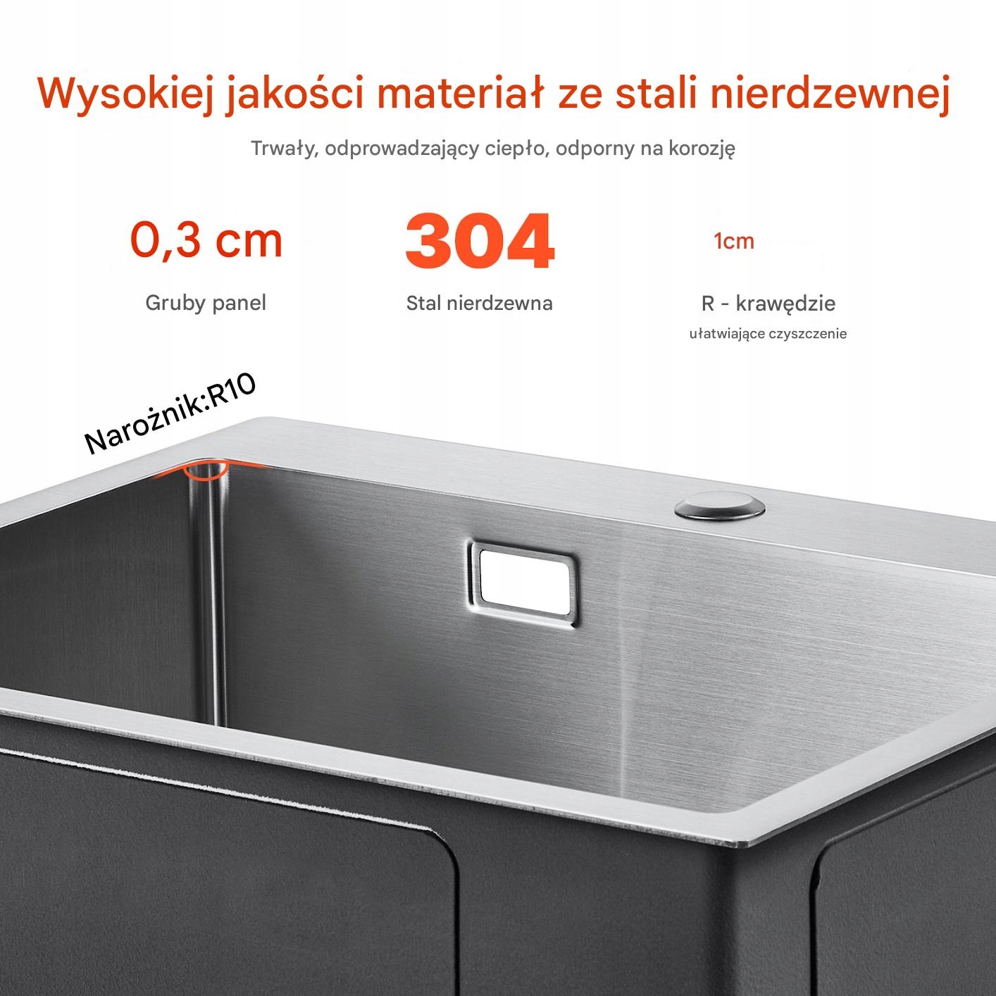 Trwałość i nowoczesny design ze stali nierdzewnej 304