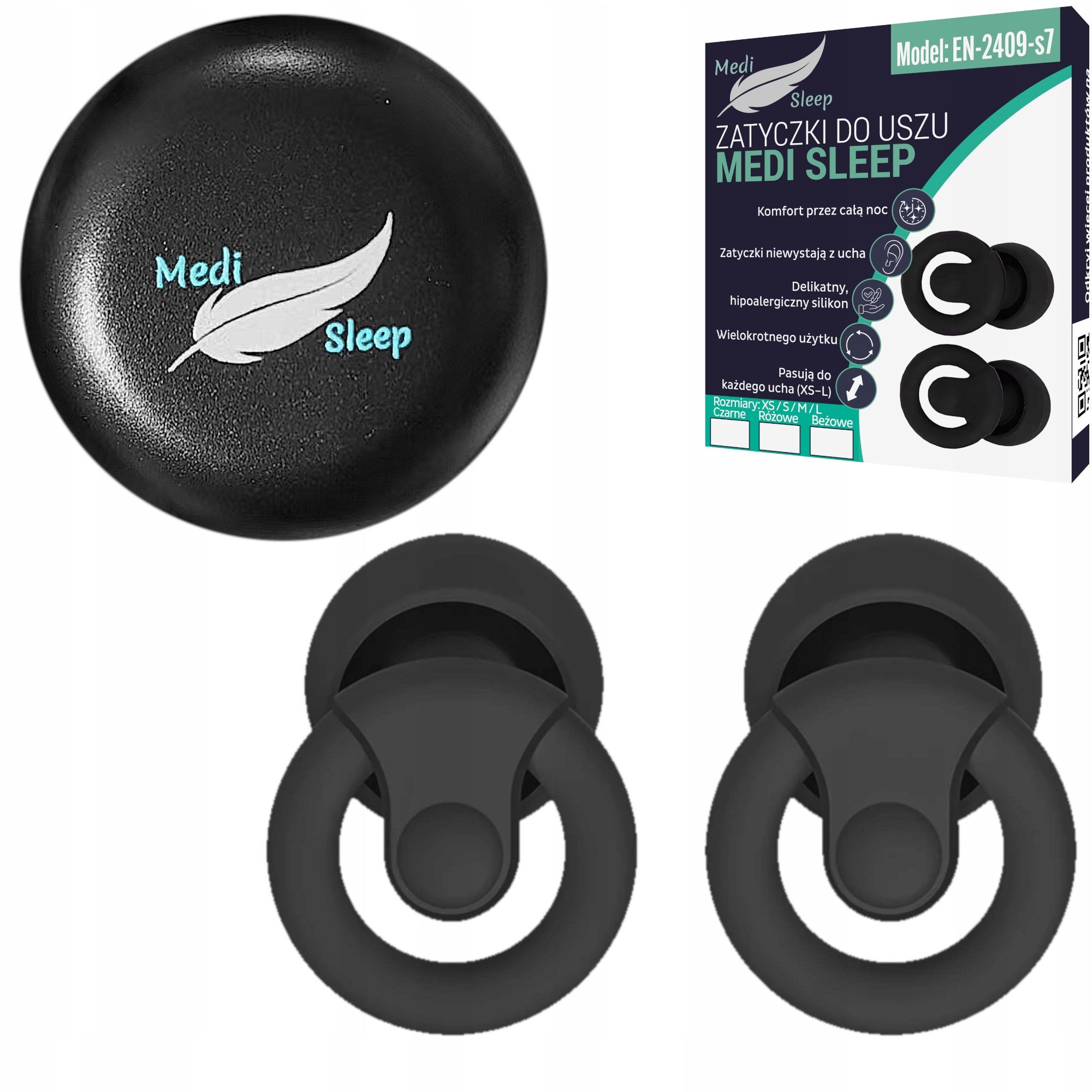 Zatyczki do uszu stopery do spania Medi Sleep