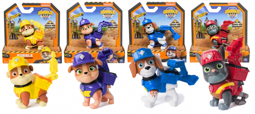 Figurka Spin Master RUBBLE EKIPA FIGURKI BOHATERÓW MIX 6070795 – Rozpocznij przygodę z Psimi Patrolami!