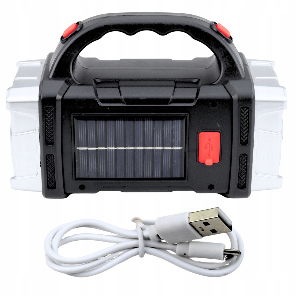 Ładowanie przez Micro USB oraz panel solarny