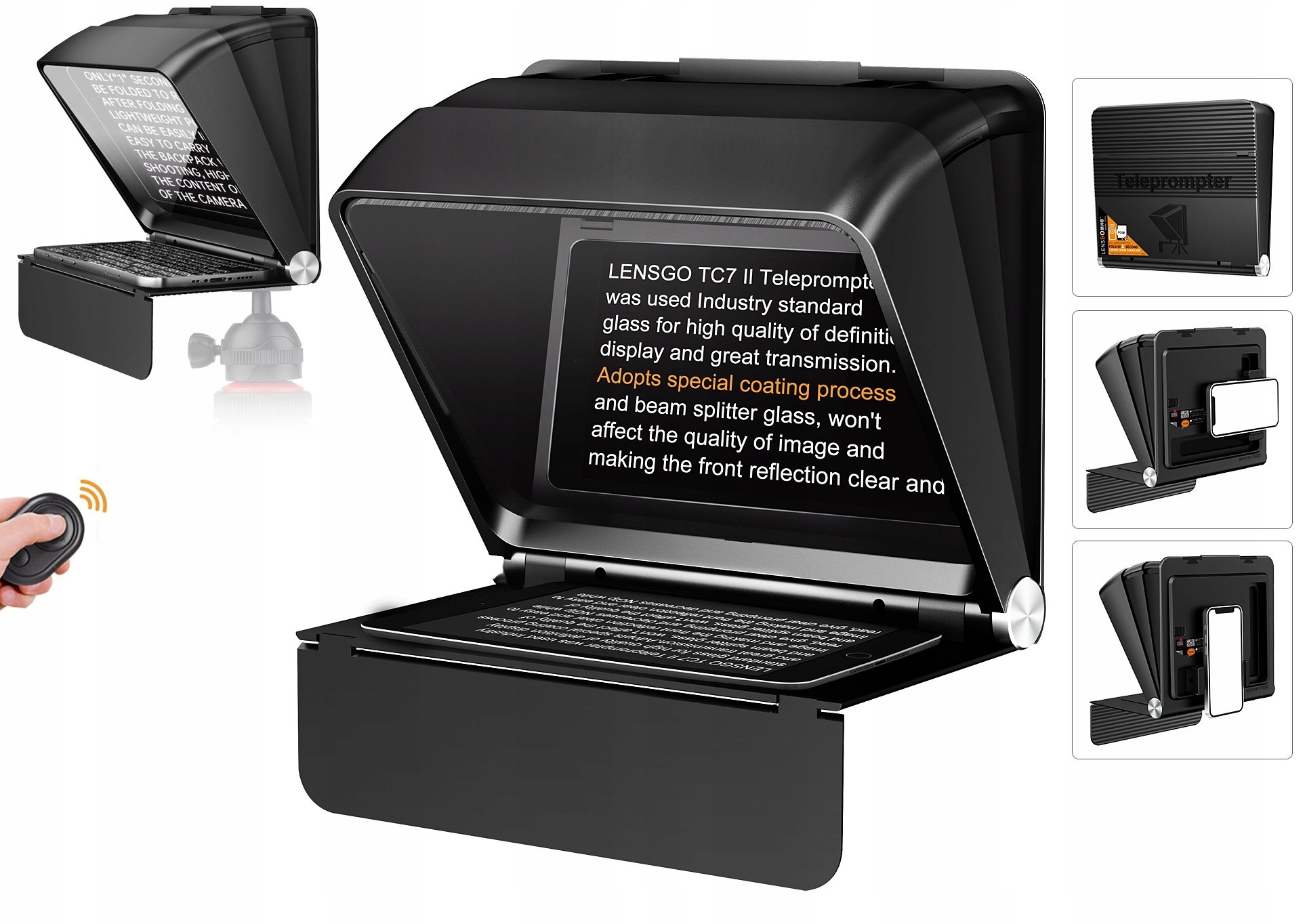 Wygodne nagrywanie z teleprompterem LENSGO TC7 II