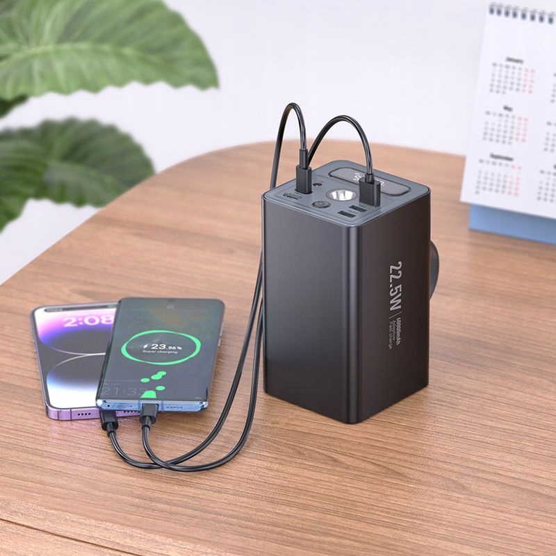Imponująca pojemność 60000 mAh – Ładowanie wielu urządzeń