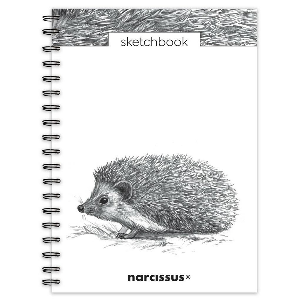 Szkicownik A4/50K gładki na spirali - Jeż od Narcissus